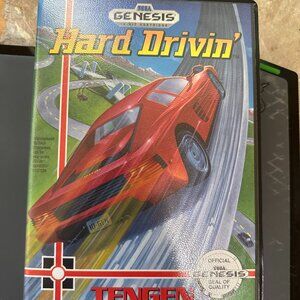 Hard Drivin' (Sega Genesis, 1991) Complete W/ Manual